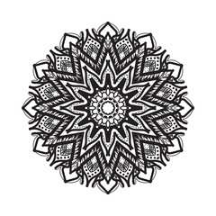 Hand drawn mandala. decoration in ethnic oriental  doodle ornament.