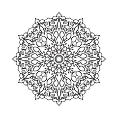 Hand drawn mandala. decoration in ethnic oriental  doodle ornament.