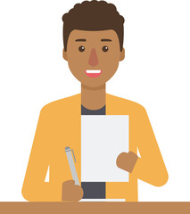 Businessman on duty, male employee at work.