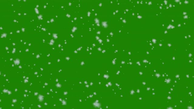 Snowfall concept.Falling snow animation isolated by the alpha channel(transparent background).large snowflakes.snow that falls slowly.winter and christmas concept.