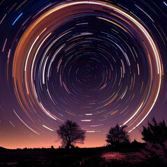 Colourfull star trails