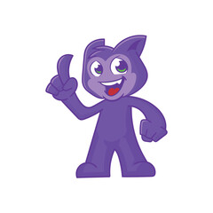 Cute cartoon mascot holding thumbs up