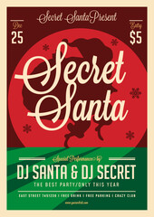 Secret Santa in Vector Template