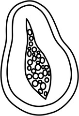 Papaya Outline 