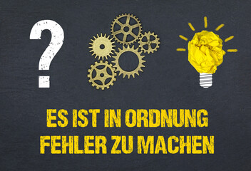 Es ist in Ordnung, Fehler zu machen