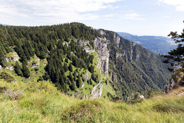 View during trekking in Asiago Plateau - obrazy, fototapety, plakaty