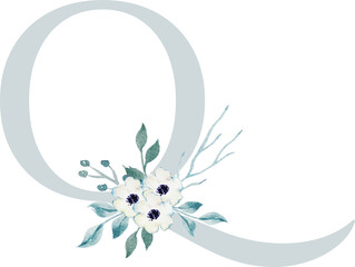 watercolor- lettering- font- bouquet- floral alphabet- alphabet- abc- white flower- line texture- rustic- romantic- wedding ornament- wedding decorative- wedding- font illustration- letter