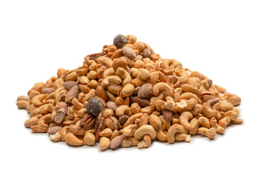 A group of almonds, pistachios, walnuts, macadamia, cashews.