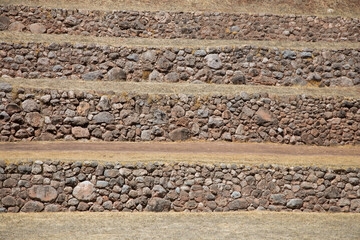 Agricultural terraces in the Sacred Valley. Moray in Cusco, Sacred Valley, Peru