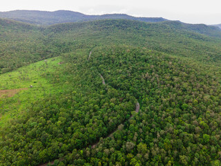 Aerial Top View In Cambodia