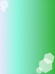 グラデーション方眼紙デザインの背景_緑色