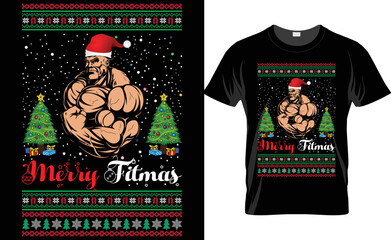 Christmas T-shirt design template 