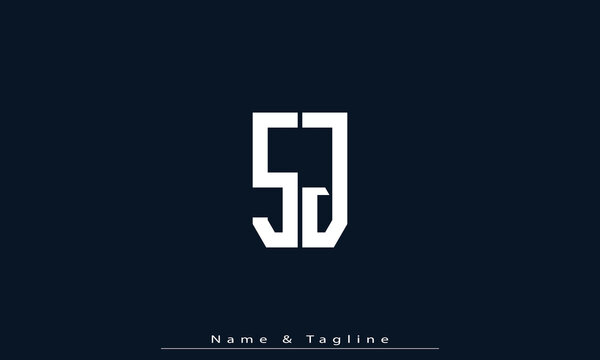 Alphabet letters Initials Monogram logo SJ , JS