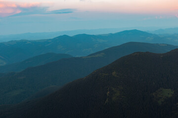 Obraz premium sunset over the mountains