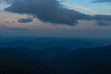 Obraz premium fog in the mountains