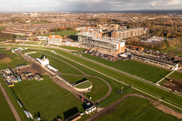 Fototapeta na wymiar Aerial view of York Racecourse