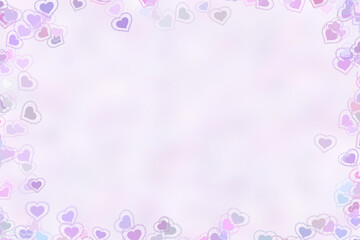 delicate pastel background with hearts for valentine's day
