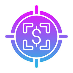 Obraz premium Focus Glyph Gradient Icon