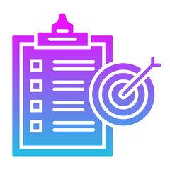 Goals Glyph Gradient Icon