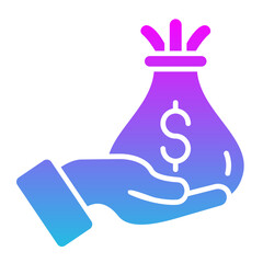 Investment Glyph Gradient Icon