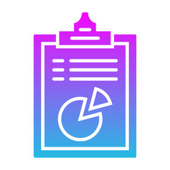 Pie Chart Glyph Gradient Icon