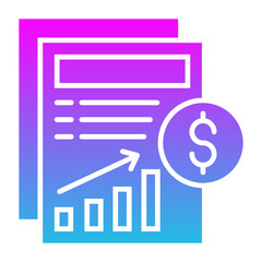 Profits Glyph Gradient Icon