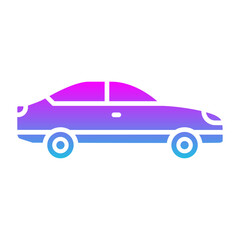Car Glyph Gradient Icon