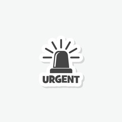 Urgent Emergency siren icon sticker