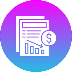 Loss Gradient Circle Glyph Inverted Icon