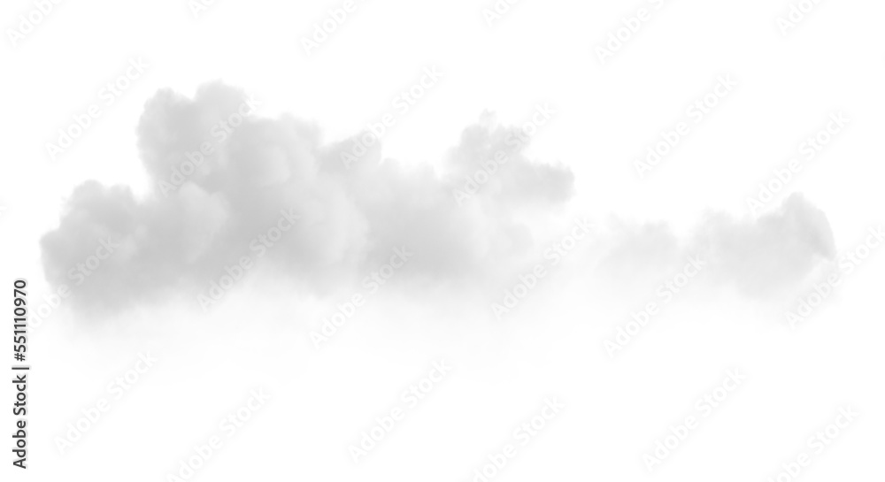 Fototapete Smooth soft cumulus clouds cut out transparent background 3d rendering png file