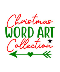 Christmas Word Art Collection SVG