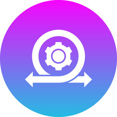 Agile Gradient Circle Glyph Inverted Icon