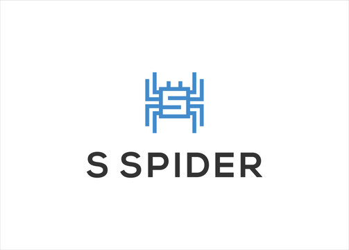 Letter S spider logo vector icon illustration design