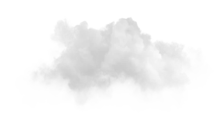 Zelfklevend Fotobehang Soft white fluffy clouds shape floating special effect 3d rendering png file © Krit