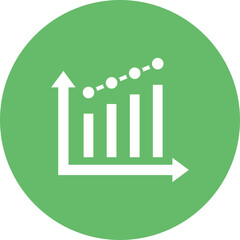 Graph Multicolor Circle Glyph Inverted Icon
