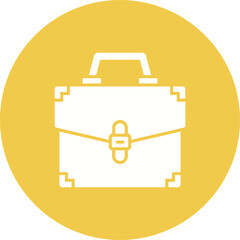 Briefcase Multicolor Circle Glyph Inverted Icon