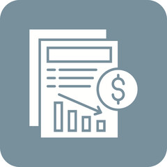 Loss Multicolor Round Corner Glyph Inverted Icon