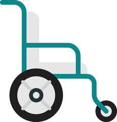 wheelchair illustration in minimal style