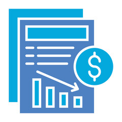 Loss Glyph Two Color Icon