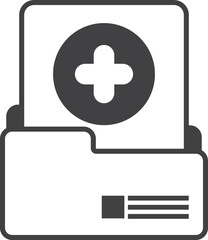 report and plus sign illustration in minimal style