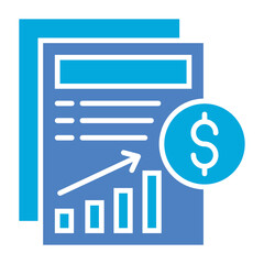 Profits Glyph Two Color Icon