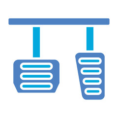 Brake Pedal Glyph Two Color Icon