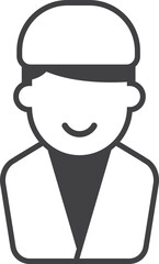 male nurse illustration in minimal style