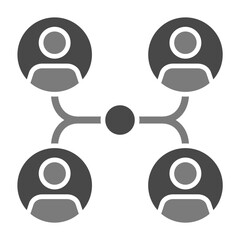 Network Greyscale Glyph Icon