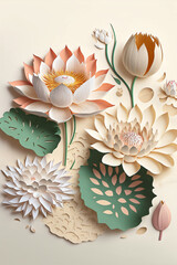 paper made lotus flower