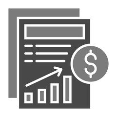 Profits Greyscale Glyph Icon