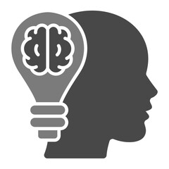 Creativity Greyscale Glyph Icon