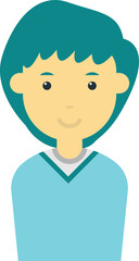 teenage boy illustration in minimal style