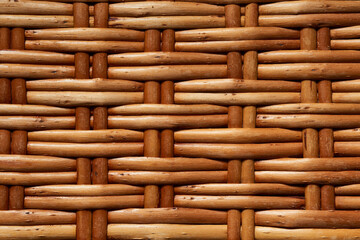 Background texture weaving from willow vines closeup