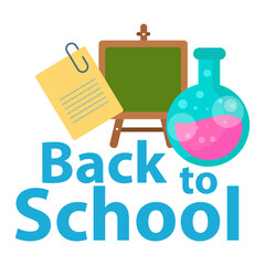 Cute characters and a concept of education for back to school